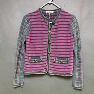 Boden Women's Vibrant Plaid Cardigan